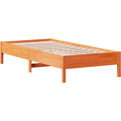 Maison Exclusive - Cama sin colchón madera maciza de pino marrón