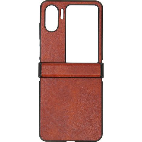 Oppo Find N2 Flip Case, braunes PU-Leder mit Crazy Horse-Muster, weiche und trendige Klapphülle (1/5)