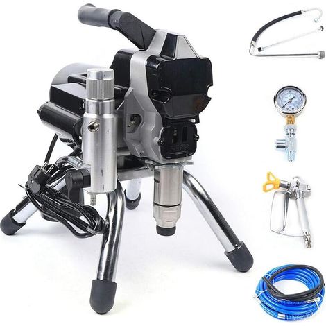 1800W Airless Spritzlackiermaschine 2.5 L/MIN 3000PSI Airless Farbsprühgerät Mit Verlängerungsstange 50 Hz Airless Paint Sprayer 220V Lackiergerät Sprühmaschine Airlessgerät Wandlackierpistole
