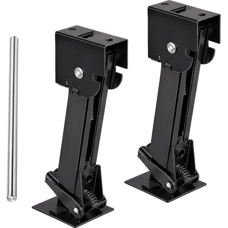 Lot de 2 Supports de remorque avec capacité de Charge de 450 kg, Support de manivelle avec Support de Serrage, stabilisateur de Camping-Car, Supports de remorque pour Camping-Cars et (1/5)