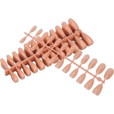 240 ongles artificiels longs couleur unie brillante, faux ongles complets pour manucure DIY facile à la maison (1/5)