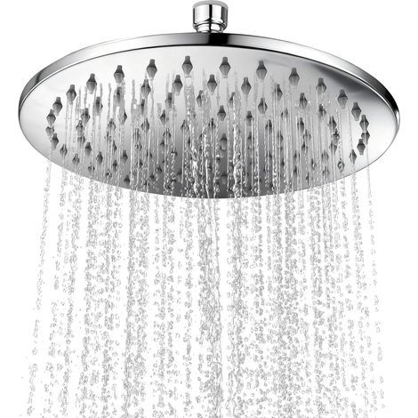 Large 235mm ABS shower head with swivel spray angle, luxurious shower experience, easy installation (1/5)