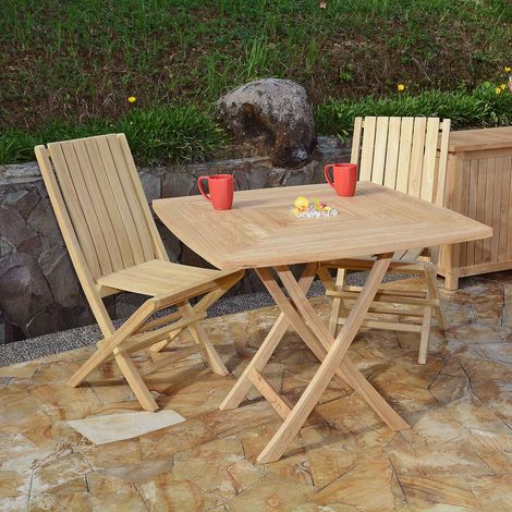 Salon de jardin en teck massif Oman, 2 places (1/5)