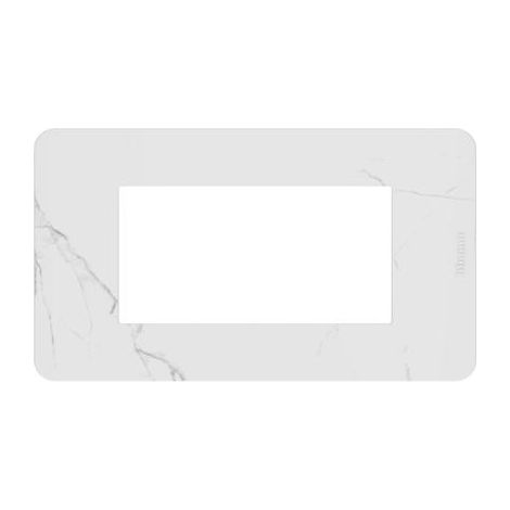 Placca 4P Carrara Matixgo (Bticino Cod. Ja4804Em)