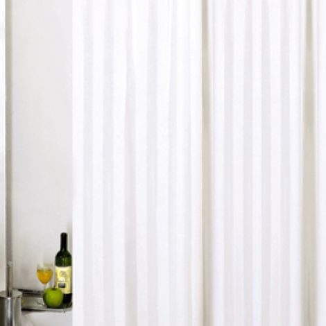 Tenda per doccia 2 lati in tessuto Bianco 180 x 200 cm per piatti doccia fornita senza ganci Bianco 180x200 Cm