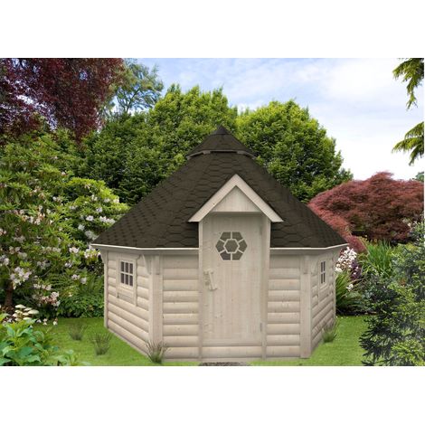 Abri de jardin en bois Eva 8,7 m2 Naturel (1/5)