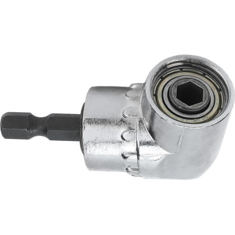 Adaptateur porte-douille pour tournevis, angle de 105°, haute résistance à la corrosion, tige hexagonale de 6,35 mm (1/4 po), tournevis tournant (1/5)