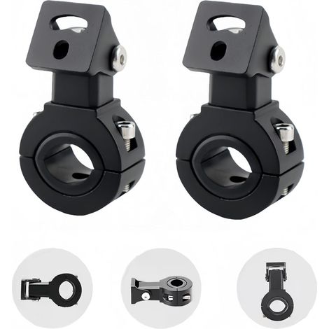 Support De Phare Moto Antibrouillard réglage à 360 degrés, adaptés aux barres de protection de 18 à 32 mm (1/5)
