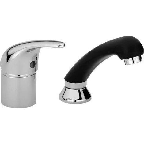 Paffoni – Mélangeur pour coiffeur ND087CR – Douche extractible jet unique – Finition chromée – Tuyaux en acier inoxydable inclus