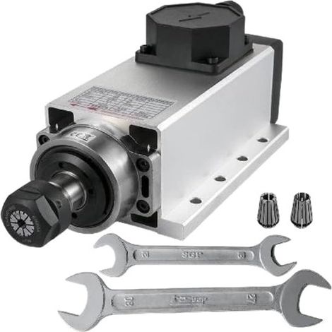 2.2KW CNC carré refroidi par Air moteur de broche ER20 pince 4 roulement convertisseur de fréquence CNC routeur gravure fraiseuse (1/5)