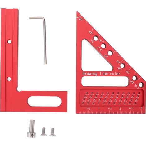Winkelmesser für Schreinerlöcher, 3D-Messwerkzeug aus Aluminiumlegierung mit 45- und 90-Grad-Winkeln für die Holzbearbeitung. (1/5)