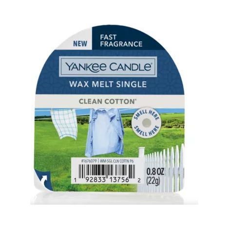 Cera de algodón limpia Yankee Candle 22 g