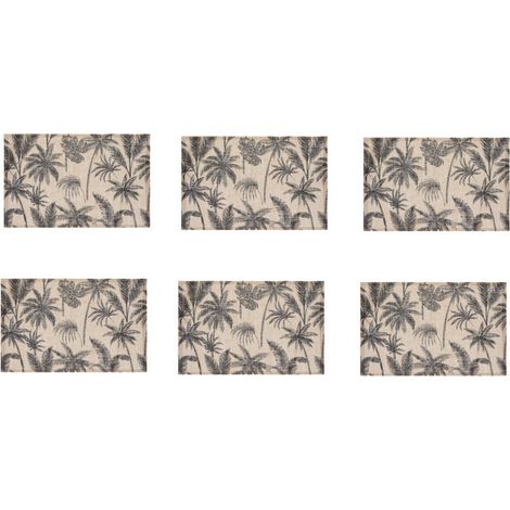 Lot de 6 sets de table - Jangal - L 45 x l 29,5 cm - Jute végétal - Beige - Livraison gratuite (1/3)