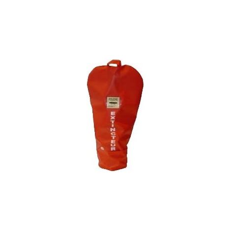 Housse extincteur 2Kg CO2 – Tissu rouge polyester enduit PVC classé au feu M – Évacuation humidité – Identification facile – Andrieu (1/2)