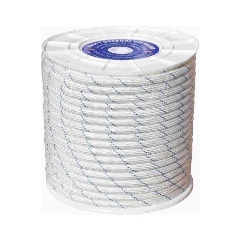 Cuerda Trenzada Doble 20Mm Polipropileno Blanco/Azul Hyc 100 Mt