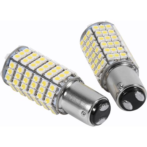 2X 1157 BAY15D 120 SMD LED Ampoule Feu Stop Clignotant Arrière Blanc (1/5)