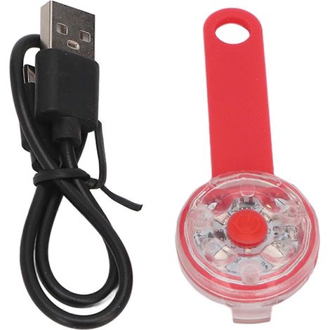 Collier lumineux LED pour chien, rechargeable USB, étanche IPX7, 3 modes d'éclairage, lampe pendante pour sac à dos, vélo et animaux. (1/5)