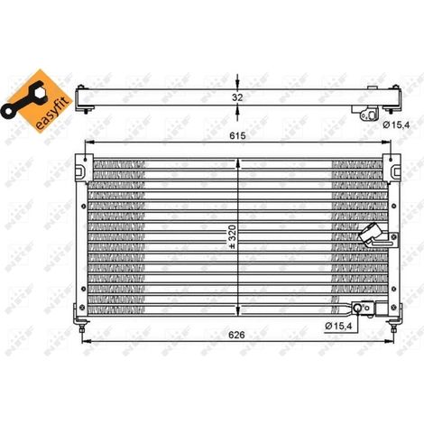 Condenseur, climatisation NRF 35348 HONDA 80100SN7E01 JQQ100050 JRB100180