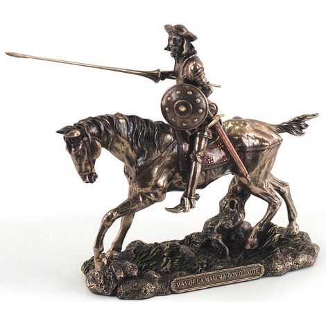 Signes Grimalt Figura Bronce Figuras Quijote Bronce Dorado 6x22x19cm 70506