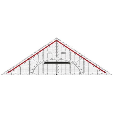 Mor 23251000 - Escuadra m+r geometria 25 cm plastico cristal.