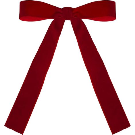 Ribbon Bow - Velvet Christmas Bow - 5.1 Inch Premade Bow for Tree Topper Wreath Decoration Gift Wrapping - Red (1/5)