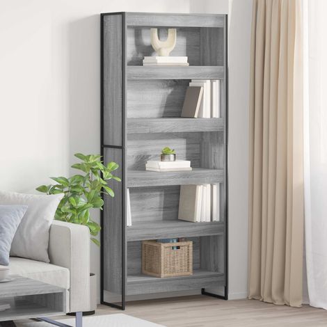 Bücherregal 2 pcs Graues Sonoma 80 x 30 x 189,5 cm