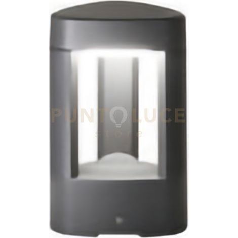 GES493- PALETTO IN ALLUMINIO 1 LUCE ATTACCO GX53 GRIGIO ANTRACITE H.20CM