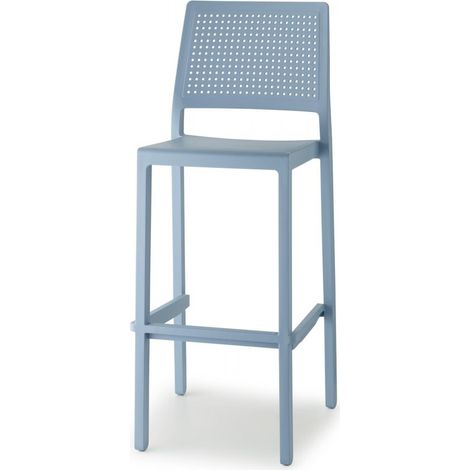 SET 4 SGABELLI EMI H.75 IMPILABILI - SCAB Colore: Azzurro