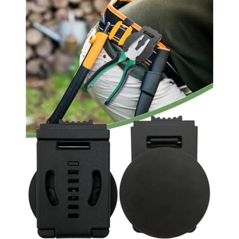 Lot de 2 clips de ceinture magnétiques antidérapants pour ceinture - Accessoires de ceinture pour marteau, tournevis, clé réglable (1/5)