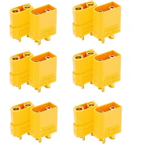 6 Paar XT-90 XT90 Connector Männlich Weiblich Rundstecker Stecker für RC Lipo Akku (1/5)