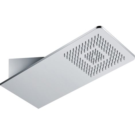 Soffione doccia a parete acciaio inox punta quadrata (1/5)