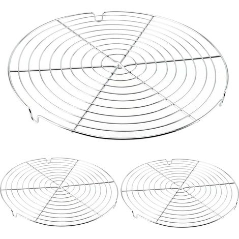 Lot de 3 Grille Ronde à gâteau 30,5 cm, pour Une Cuisson Uniforme et Rapide des gâteaux (1/4)