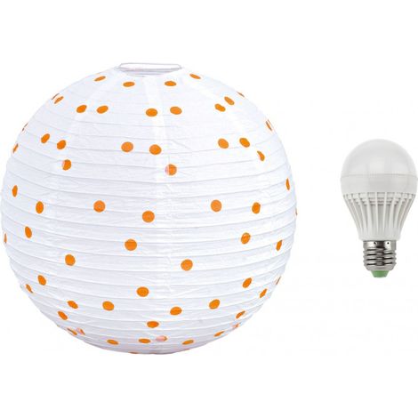 Lampada a sospensione a LED da 5 watt con sfera punteggiata di bianco arancione illuminazione a sospensione