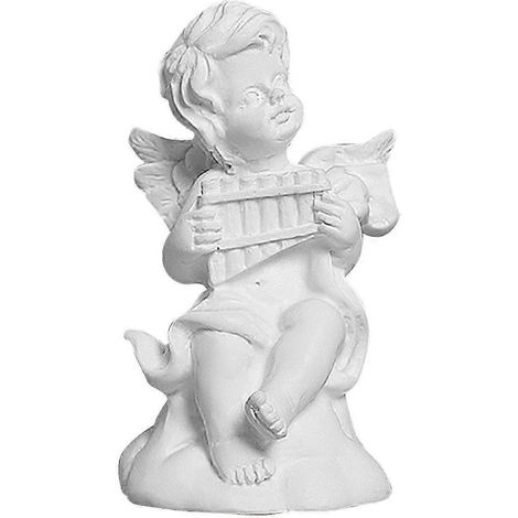 Figurine de chérubin, petite statue d'ange, décoration de table, mini sculpture pour hôtel, étagère, bureau, chambre, décoration intérieure-3.5x3.5x6.5cm-flute