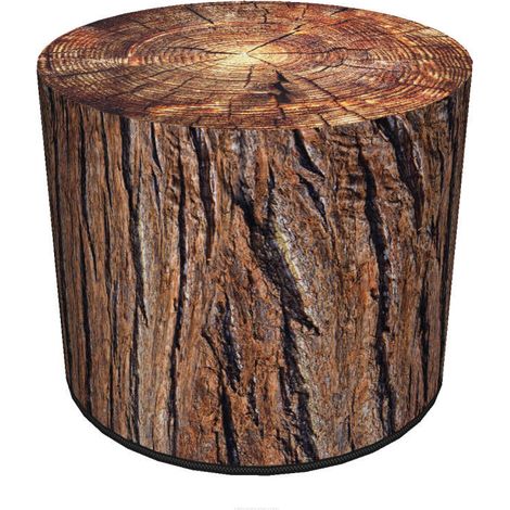 Samtpouf von Bertoni, Akazienmuster – runder Dekopouf fürs Wohnzimmer, 40 cm Durchmesser, elegant, mit Reißverschluss (1/5)