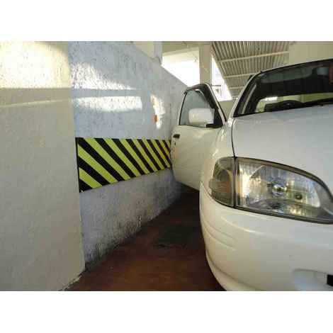 Butoir de protection voiture 1000mm – Couleur noir et jaune – Protecteur de chocs mural pour espaces confinés – RS PRO – Viso