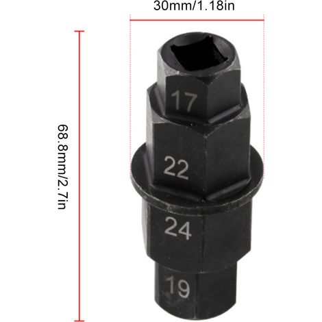 Motorrad-Radachsenschlüssel 17 mm, 19 mm, 22 mm, 24 mm – Reparaturwerkzeug (1/5)