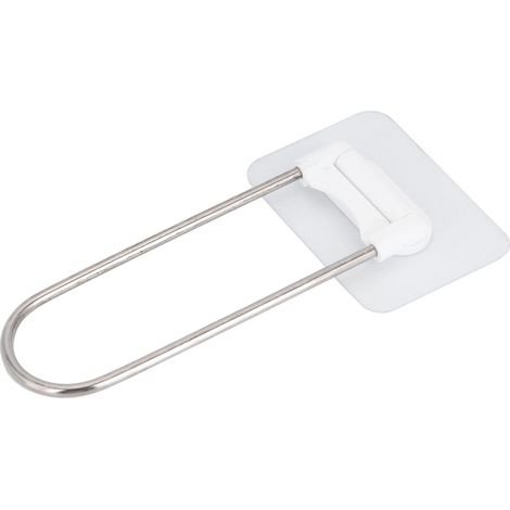 Organisateur de Cintres en Acier Inoxydable, Support Murale en Forme de U pour Salle de Bain et Balcon, Blanc (1/5)