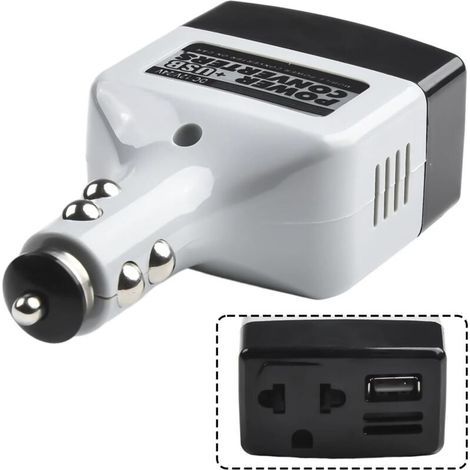 USB Charger, Car Power Converter, 12V DC/24V AC 220V AC, with USB Port, for Mobile Phone (1/5)