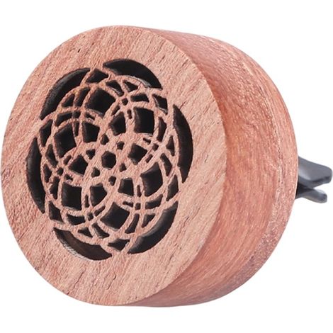 Diffuseur Dhuiles Essentielles Pour Voiture - Clip De Ventilation En Bois Avec Pierre Lave - 35 Mm X 15 Mm - 1 Pièce (1/5)