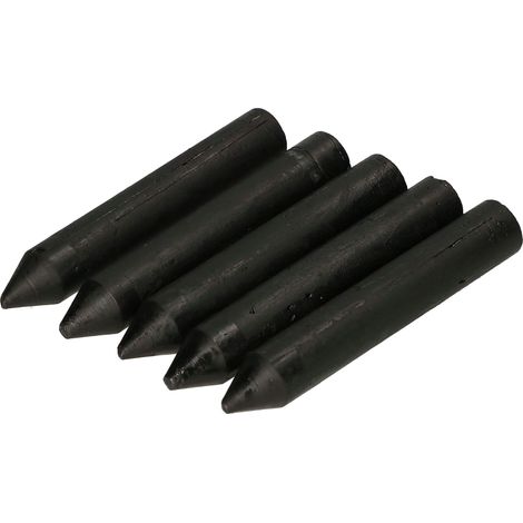 Industriekreide, unauslöschlich, 5 Stück, SCHWARZ