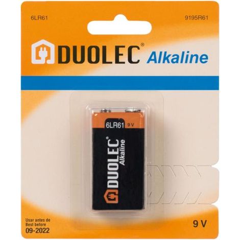Pila alcalina Duolec 6LR61 9 V. 1 unid. - talla