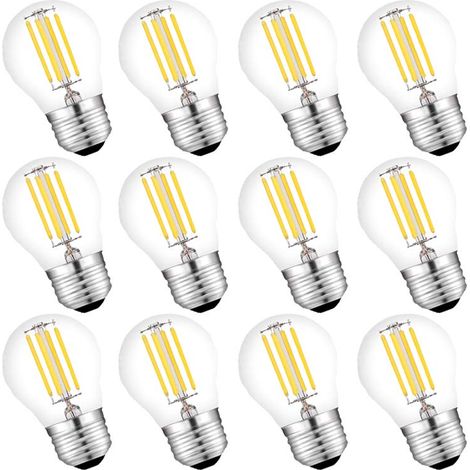Ampoule à filament LED E27 G45, mini ampoule globe antique, équivalent 4 W à incandescence 40 W, lumière chaude/400 lumens, 220-240 V, non variable (1/5)