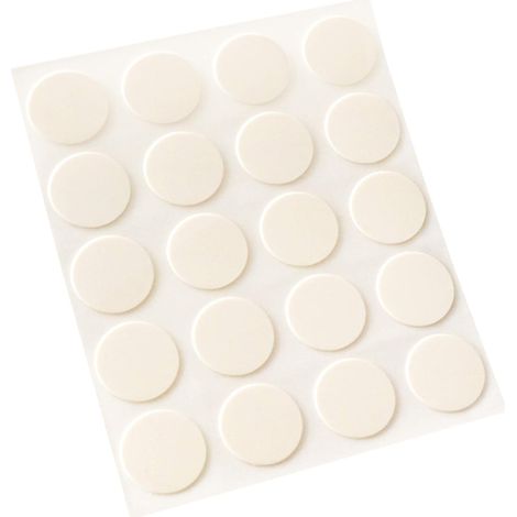 Caches vis adhésifs - 20 pièces - Crème fin - Dissimulation trous et rayures - Meubles et bois - Ø 13 mm (1/5)