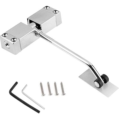 1 ferme-porte automatique, acier inoxydable, tension réglable, vitesse de fermeture ajustable, pour portes jusqu'à 1000 mm (1/5)