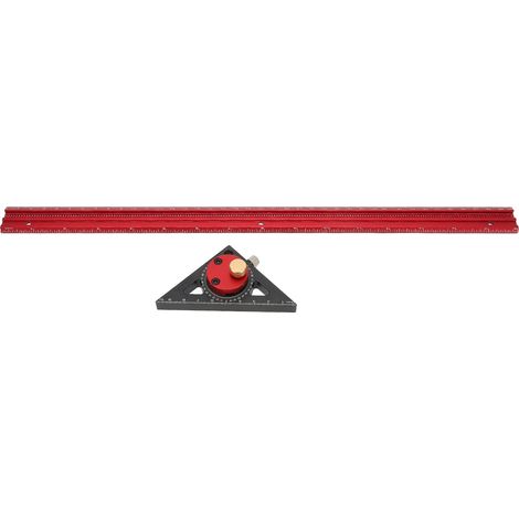 400 mm Anreißlineal für Holzbearbeitung, Aluminiumlegierung, 360° drehbar, Linienzeichnungslehre (1/5)