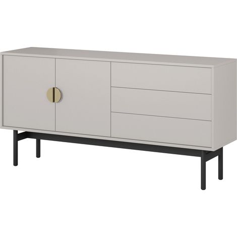 Selsey Stoon II - TV-Lowboard mit 2 Türen und 3 Schubladen, Taupe, 154 cm (1/5)