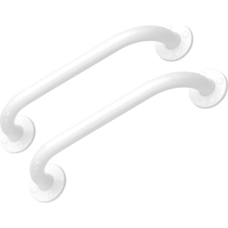 Lot de 2 barres de maintien droite PMR PELLET Essentiel acier époxy 30 cm blanc