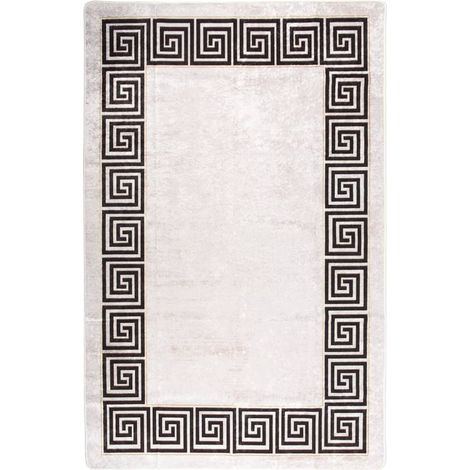 Tapis lavable antidérapant 160x230 cm Beige clair (1/5)