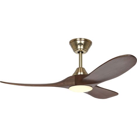Ventilateur de plafond Eco Genuino DC 122 Laiton-Noyer LED (1/5)